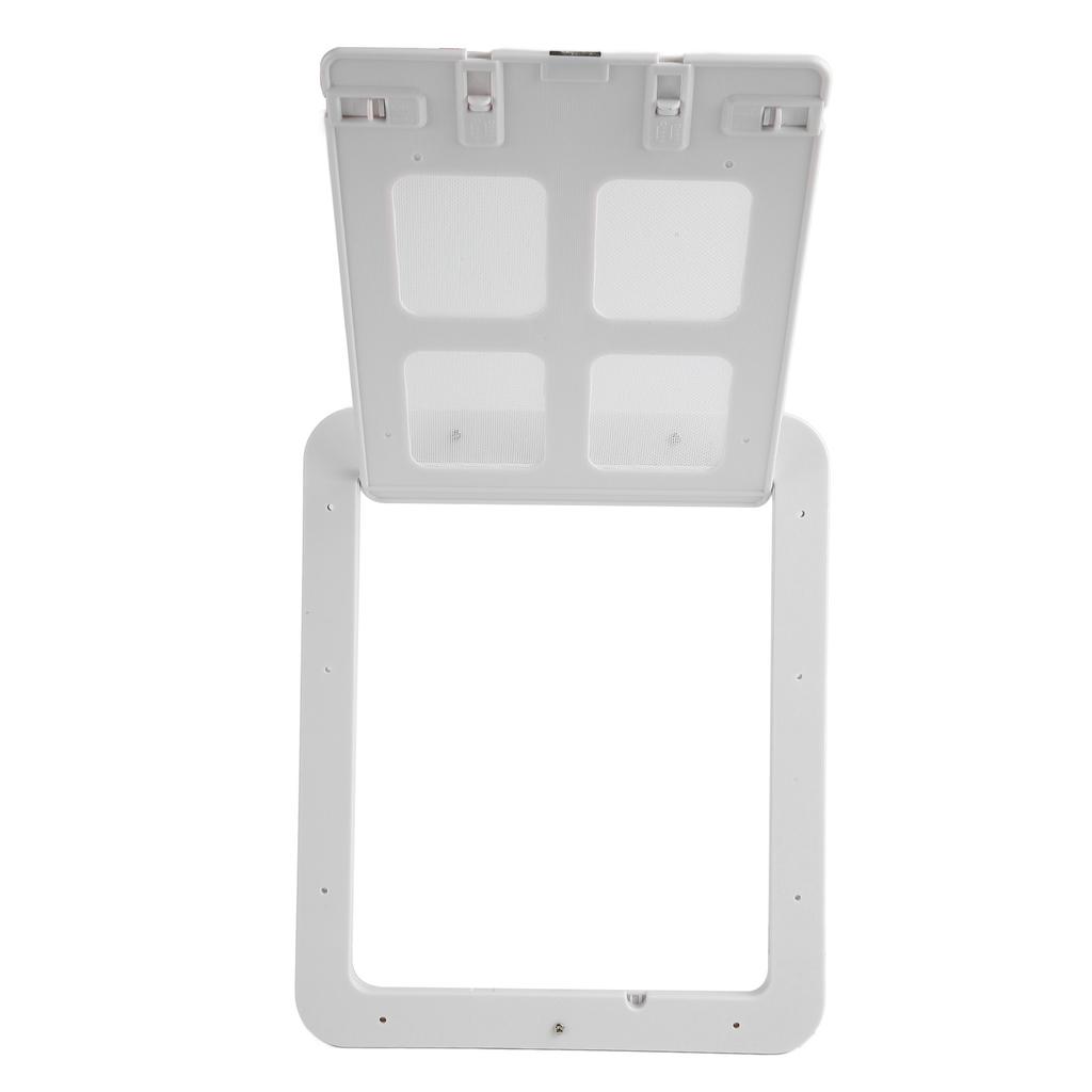 Haustier-Fliegengittertür Atmungsaktiv Geräuschlos Mückenschutz Gratfreier Kunststoff Katzenklappentür Weiß S