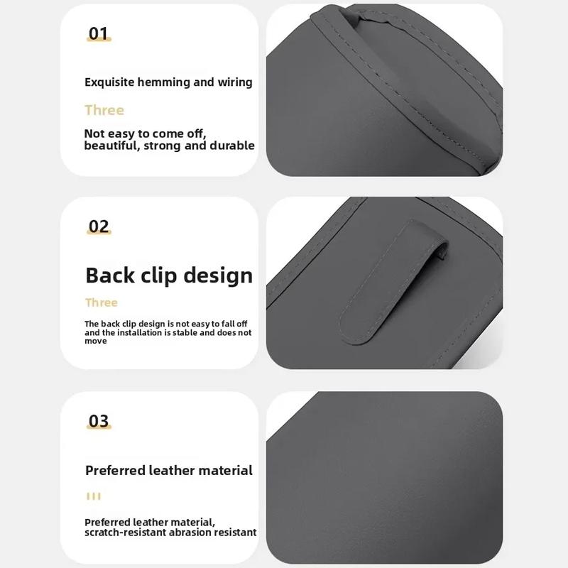 SEAMETAL Umělá kůže Držák na nápoje do auta Klip na pohár na vodu do vozidla Multifunkční úložný box Doplňky do interiéru auta