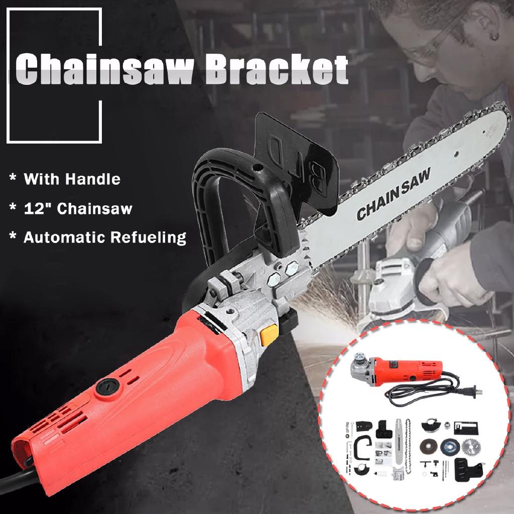 12'' 220V 1000W Electric Chain Saw Bracket Set Chainsaw Guide Plate DIY Tools New