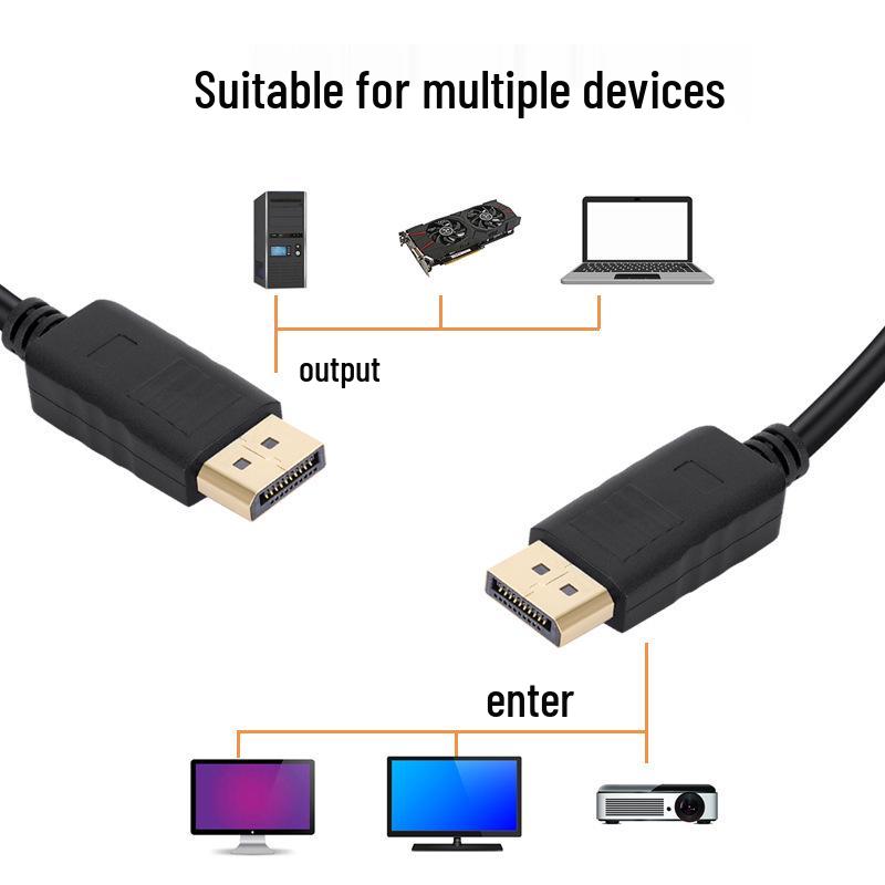1.8m DP to DP 4K Conversion Cable for TV/Monitor