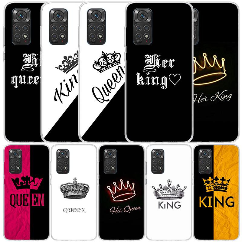 Lovers King Queen Phone Case For Xiaomi Redmi Note 15 14 14S 13 12S 12 Pro Plus 11S 11 11T 11E 10S 10 + Soft TPU Back Cover Redm