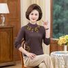 New Middle-aged Elderly Sweater Knitted Sweater for Women Loose Plus Size Mother's Sweater with Plush Sweater for Women