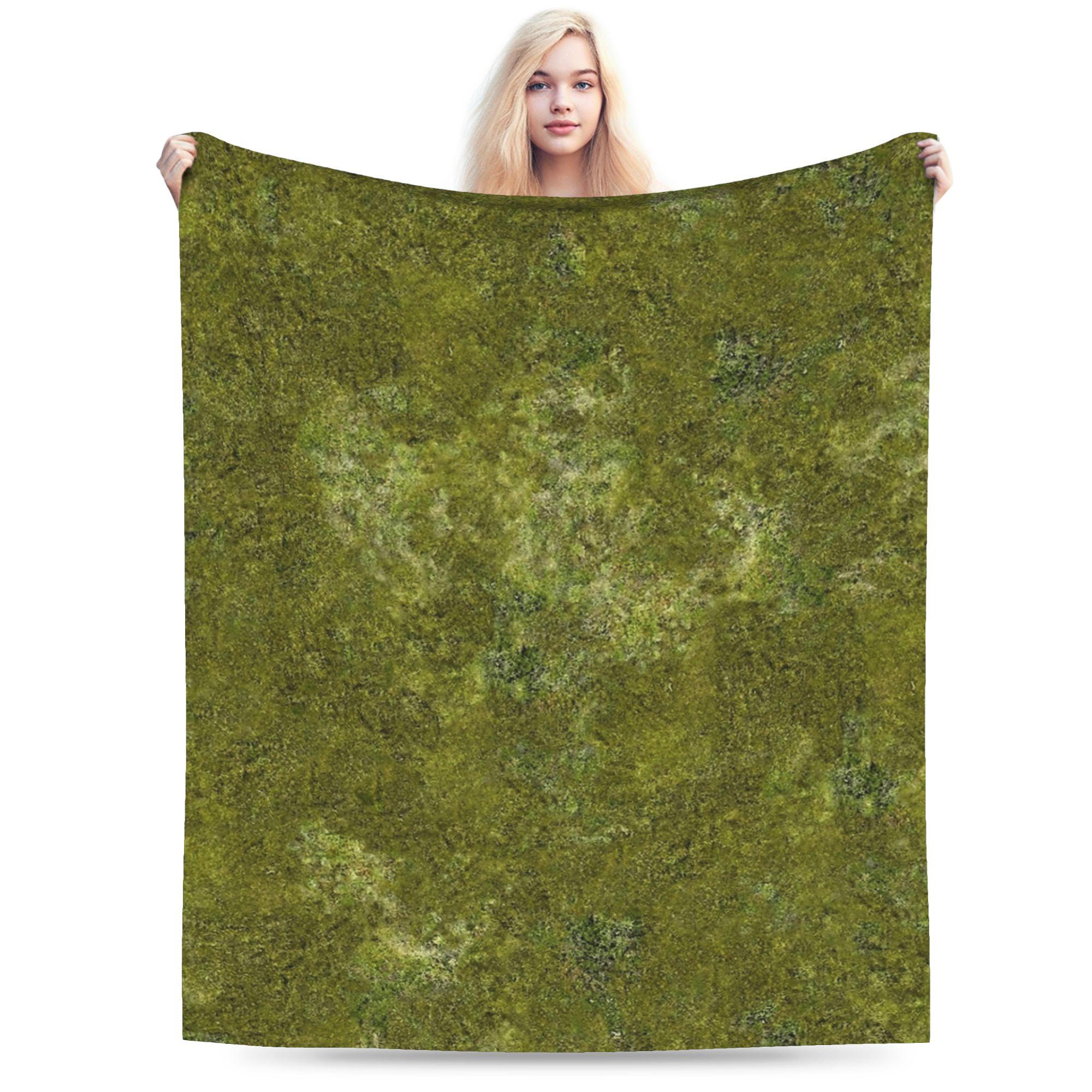 Comfortable Grass Battlemat  Flannel Blankets Spring  Soft Bedding Throws for Kids Adult Couch Bed  Bedspread Sofa Bed Cover 80x120cm(31x47inch)