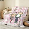 Charlie Lola Print Flannel Blanket, High quality Comfortable for All Seasons, Home Decor, Warmth and Comfort, Perfect for Christmas Gifts