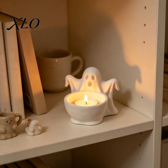 Ghost Ornaments for Halloween 3D Printed Storage Ornament, Cute Candy Bowl, Desktop Decor Jewelry Holder, Creative Desk Organizer Home Office