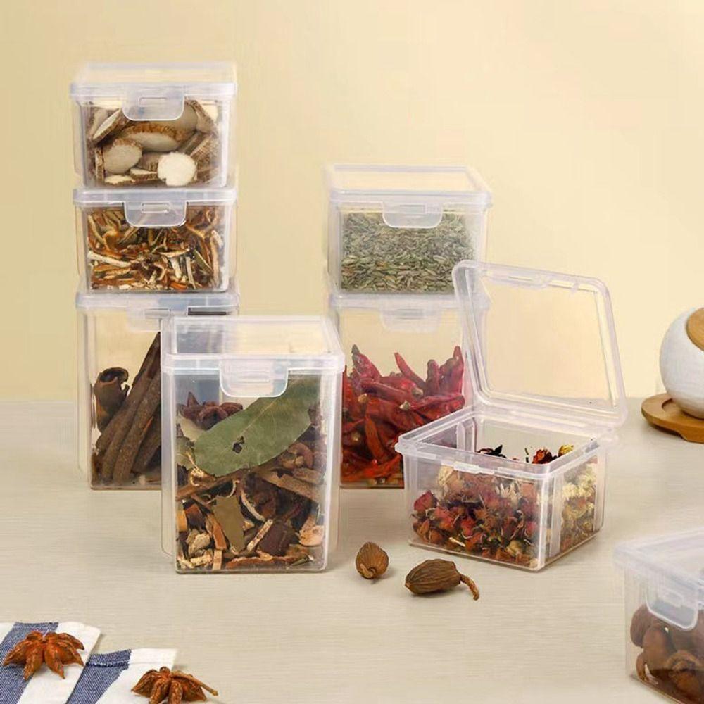 Sealed Spices Packaging Storage Box Transparent Seasoning Storage Box Spice Organizer  Refrigerator
