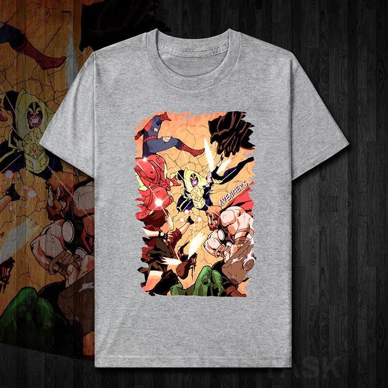 2026 Licencovaná trička Avengers Alliance s potiskem Thanos Avengers, volného střihu, nadměrné velikosti pro muže a ženy, s krátkým rukávem