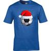 Maillot de Football de Noël,T-shirt Joueur de Football du Père Noël,T-shirt Ballon,T-shirt Unisexe Bleu Royal Football