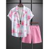3D Printed Men's Short-sleeved Shirt And Beach Shorts Set Summer Street Fashion Men's Casual Shirt Outdoor Everyday Men's Shorts