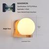 Japanese Style Solid Wood LED Wall Lamp for Indoor Spaces - Bedroom, Living Room, Staircase, Balcony