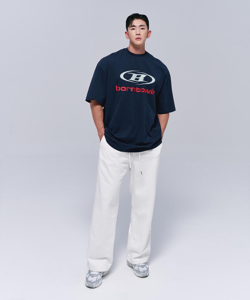 BORN TO WIN Symbol B Logo T-Shirts [Navy]