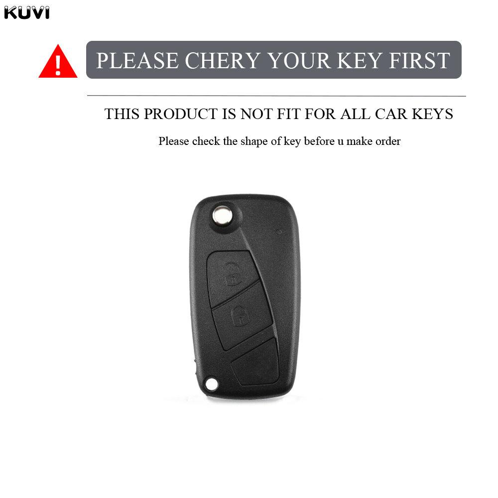 New TPU Car Flip Key Case Cover for FIAT 500 Panda Stilo Ducato Punto Doblo Bravo 3 Buttons Protected Holder Fob Bag Accessories