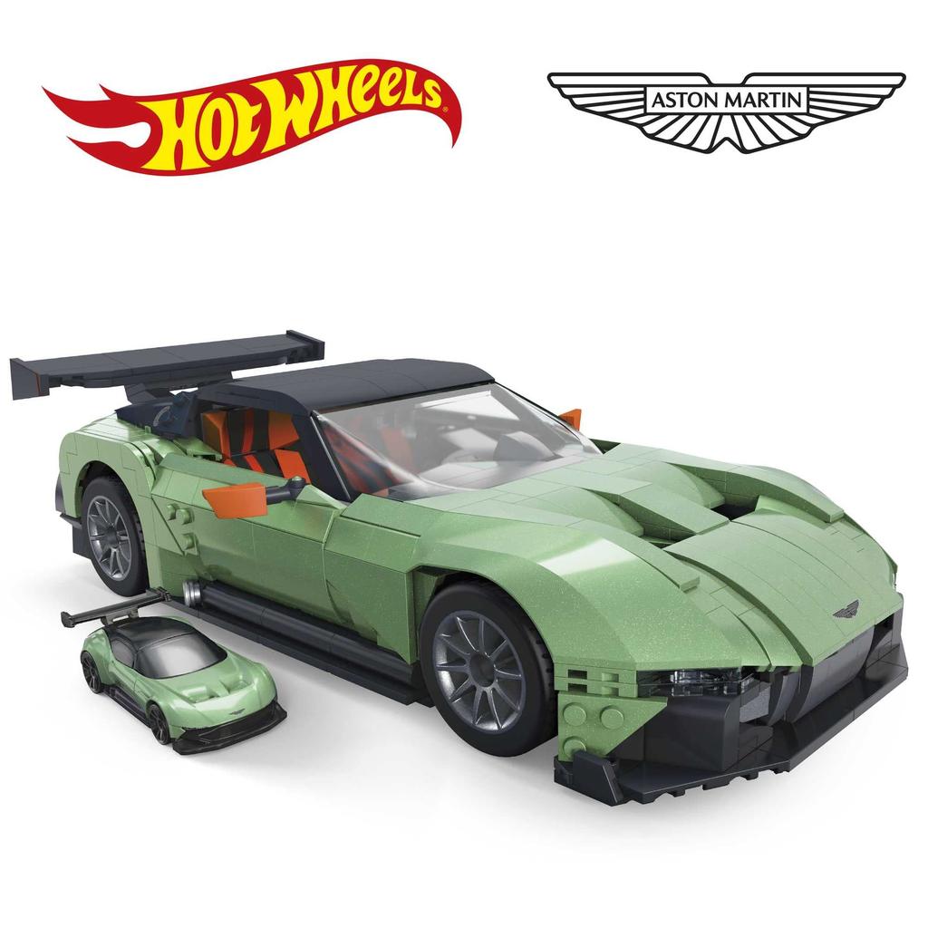 MEGA Hot Wheels Aston Martin Vulcan of Block Dodává se s 1 tlakově litým vozem starým rok a HMY97 [Sada bloků] [Počet kusů 986] [10 nahoru]
