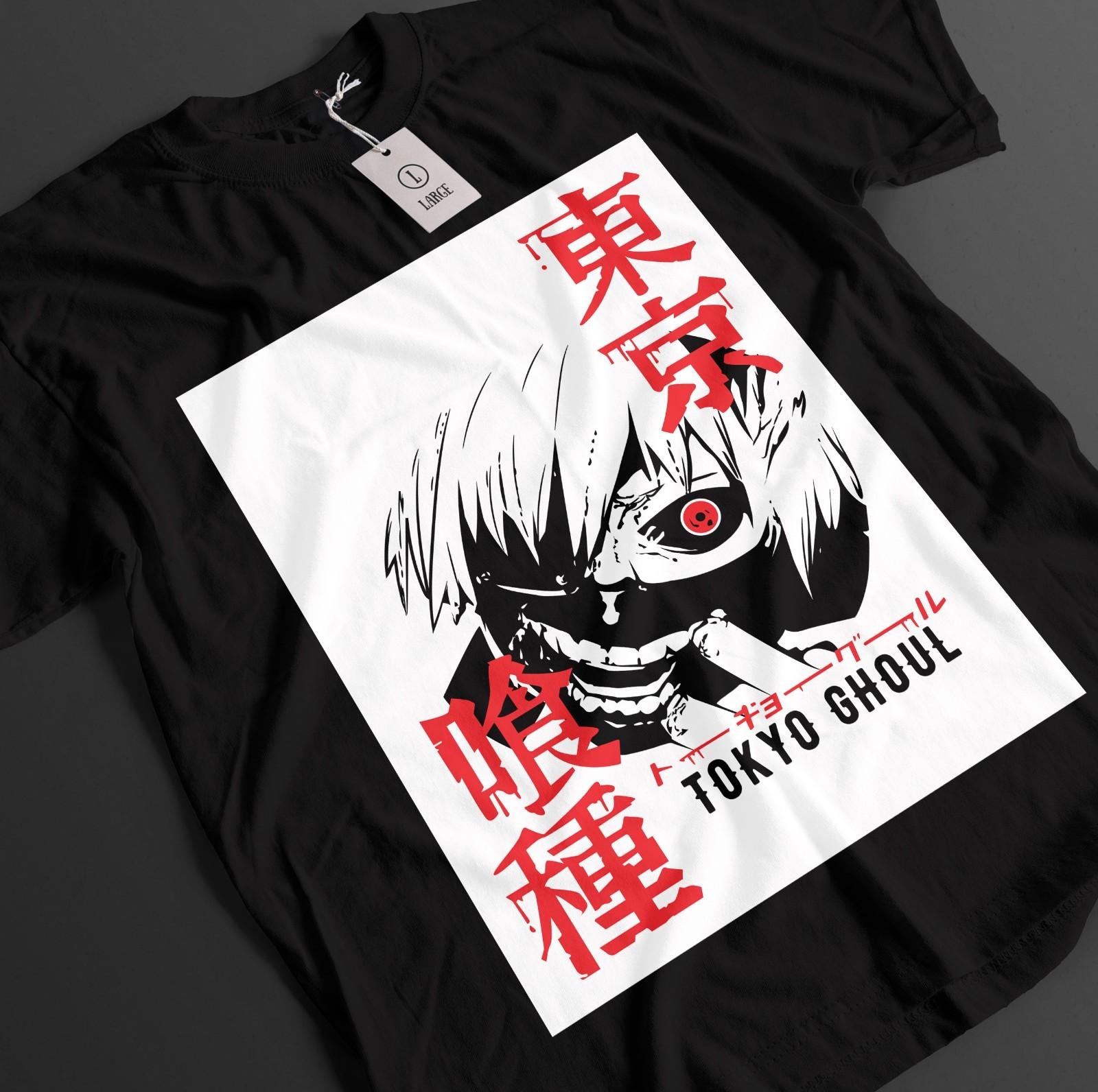 

Tokyo Ghoul Shirt Kaneki Ken Tshirt Touka T-Shirt Mens Womens Tees Top Juuzou Top Horror Anime Tee S