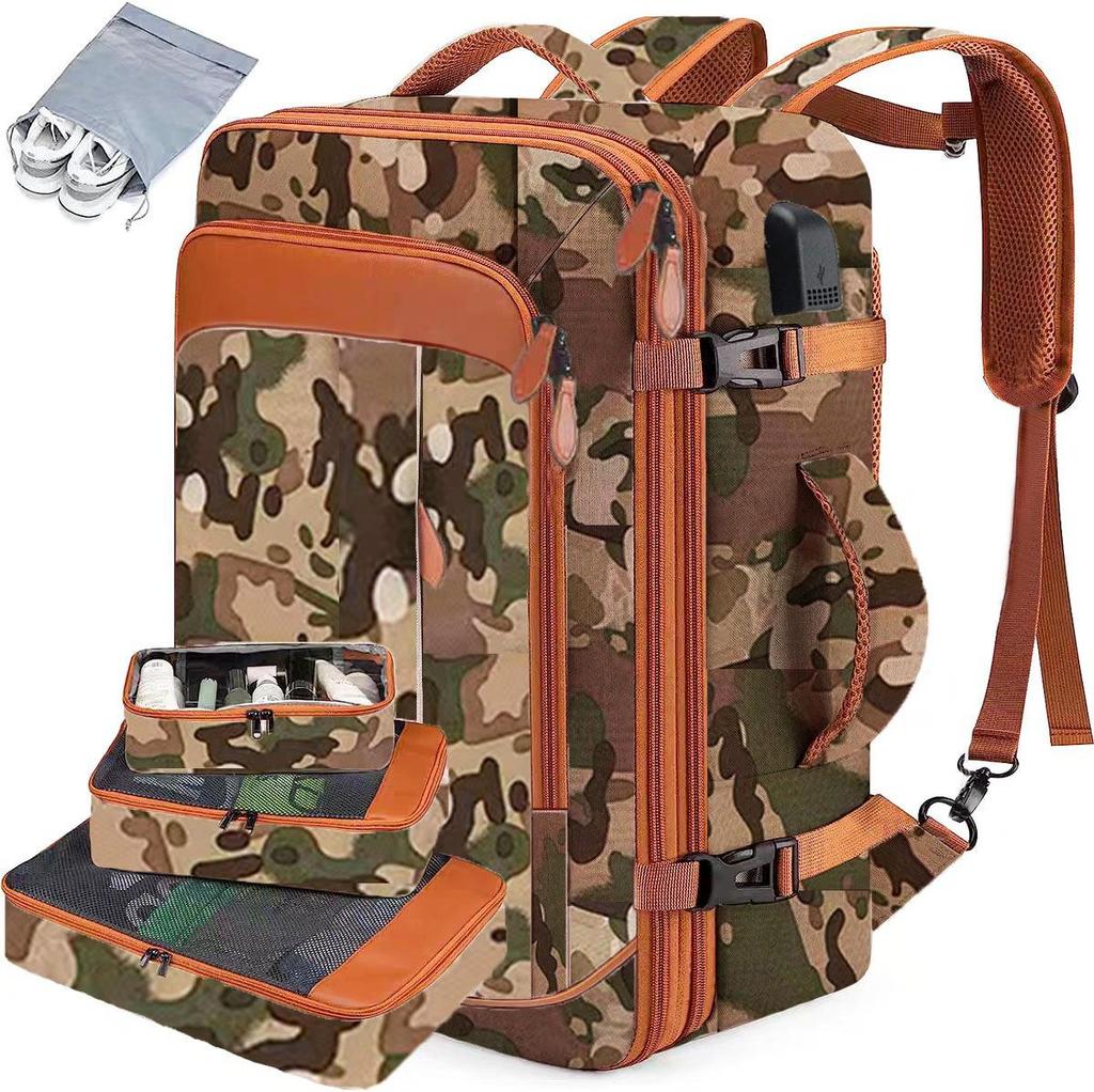 Men's Gray Waterproof Multifunctional Crossbody Backpack with Large Capacity for Business and Travel