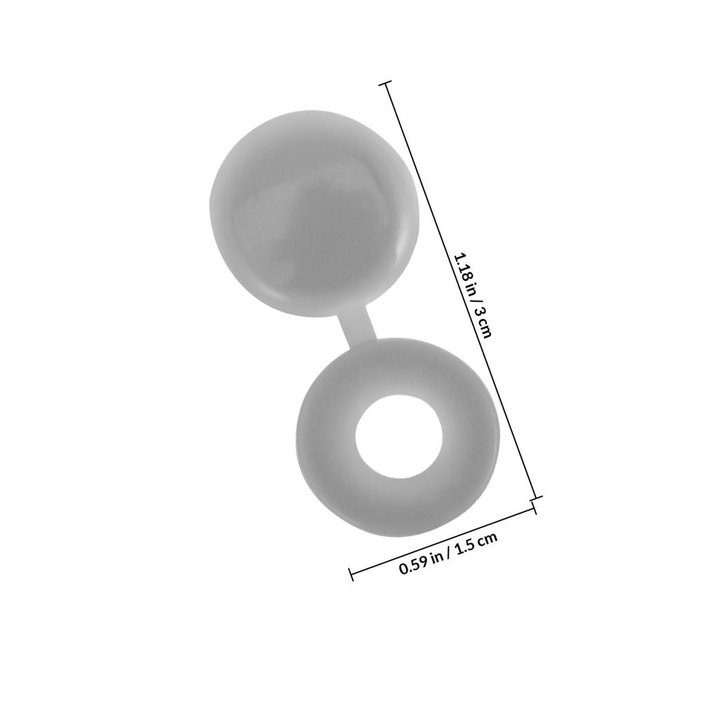 100Pcs Decorative Screw Cover Caps Plastic Hinged Flip Top Screw Head Covers for Home Office Furniture Enhancement
