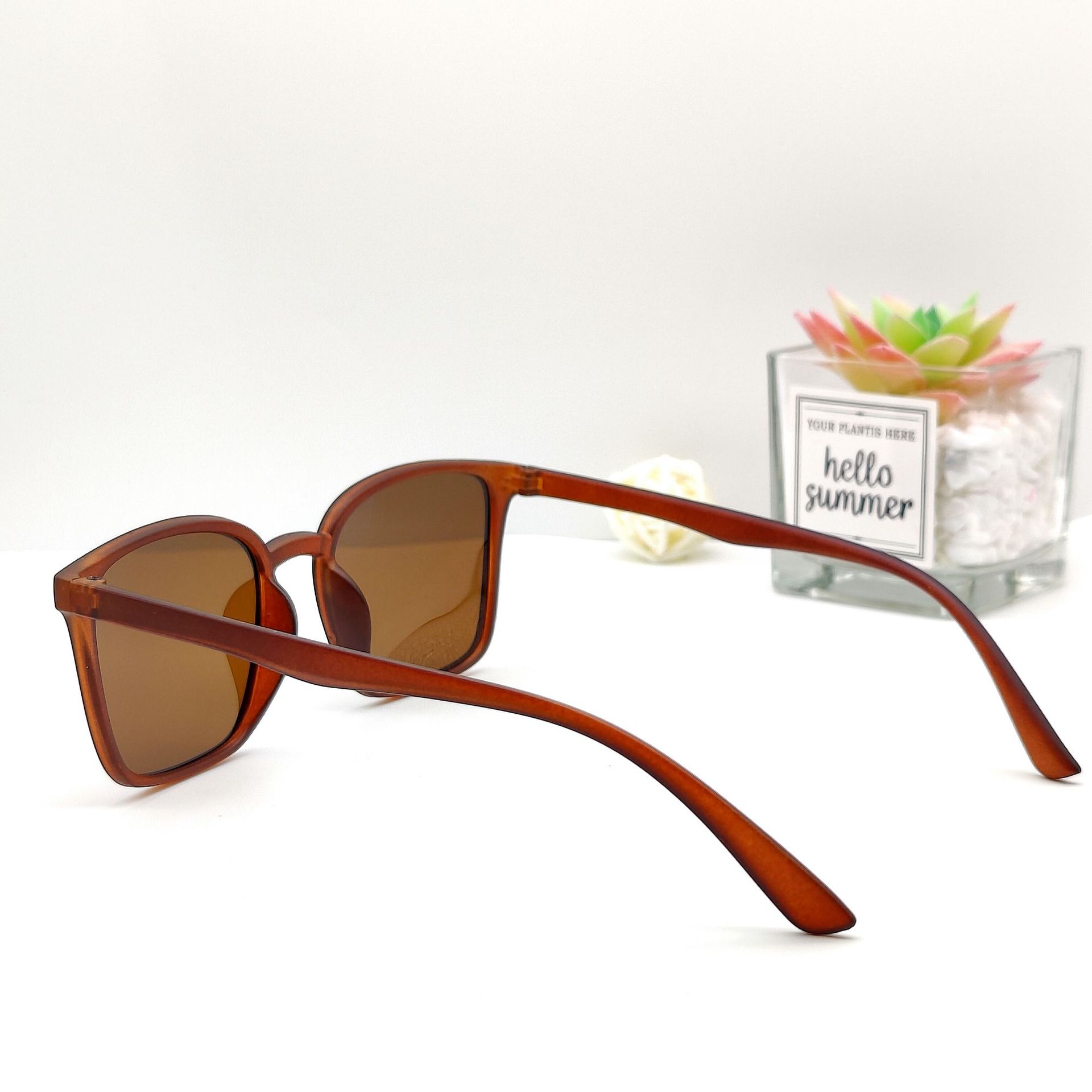 

Women S Polarized Glasses Summer Sun Protection Brown Sunglasses Black Plastic Sunglasses