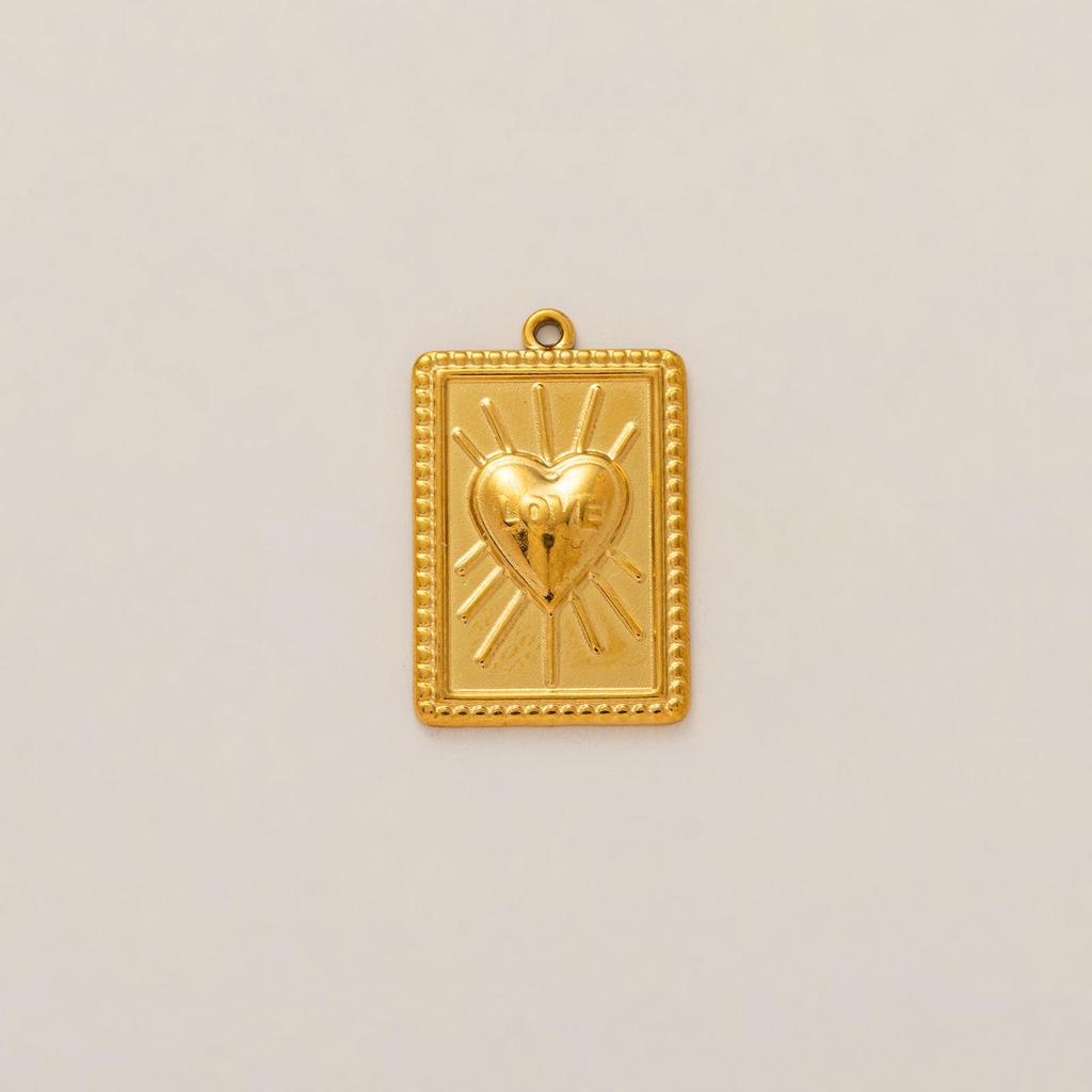 18K Gold-Plated European American Watermelon Pendant Stainless Steel DIY Accessory