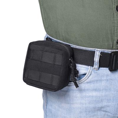 Small Tactical Pouch Micro Utility Molle Pouch Removable Clear Id Pocket Mini Knife Compass Flashlight Card Storage Bag Belt
