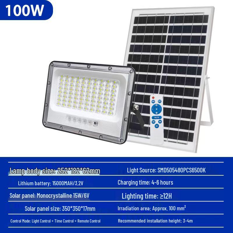 High-Brightness LED Solar Spotlight with Aluminum Shell for Outdoor Use