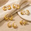 Elegant Crescent Moon Stainless Steel Earrings: Fashionable, Trendy Personalized Ear Studs with a High-End Feel.