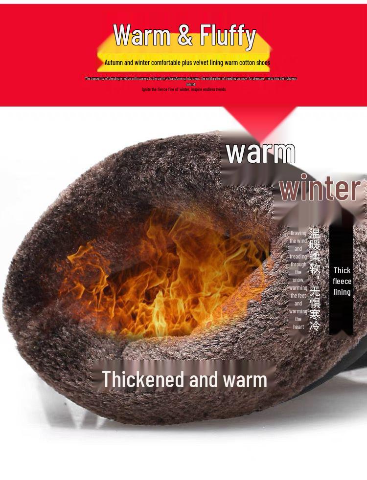 Women's Waterproof Mid-Calf Winter Boots - Non-Slip Thick Sole with Warm Velvet Lining, Plus Size Available