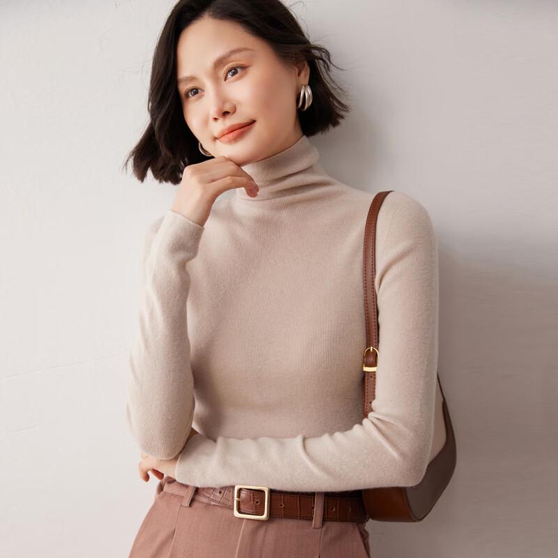 Fanzhen Women's Cashmere Blend Turtleneck Sweater