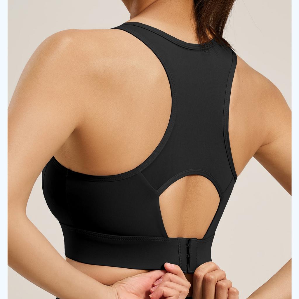 Racerback Clasp Sports Bra for Women High-strength Shockproof Fitness Yoga Sports Bra