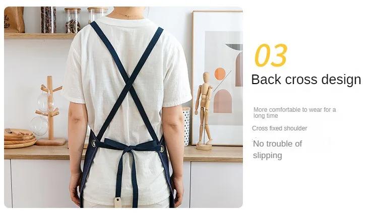 Baumwolle Wasserdicht Öl Leinenschürze Kaffee Milch Tee Laden Hüftschürze für Zuhause Küche Gartenarbeit Arbeit