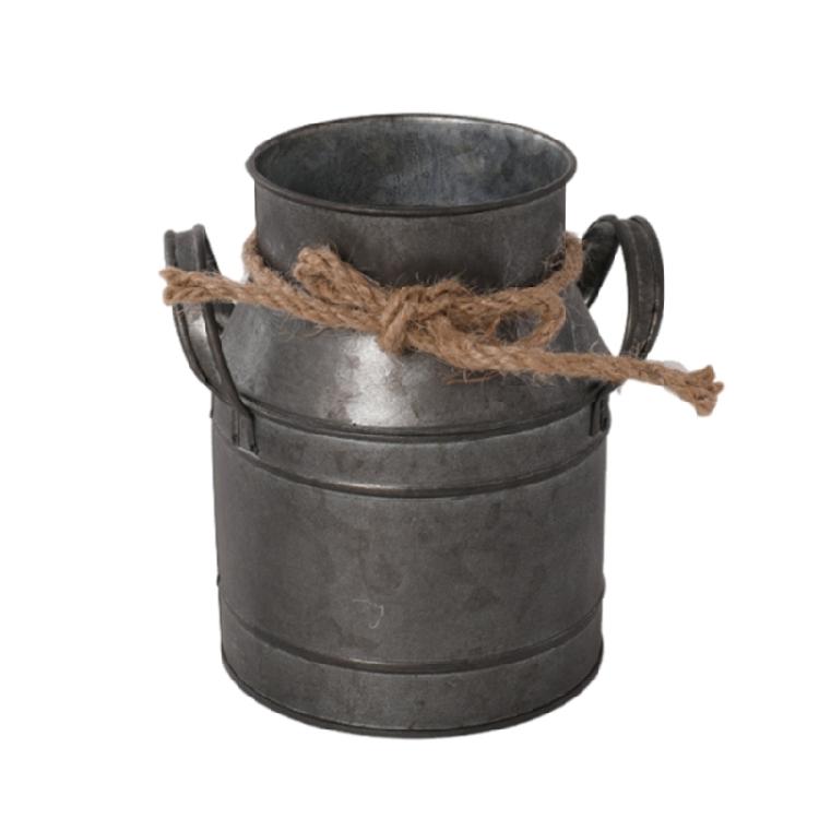 Metal Floral Holder, Durability Rusts Finish Country Holder Milk Can for Homes Gardening Flower Holder Decorations