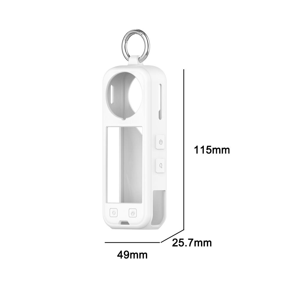 Silicone Protective Case for Insta360 X5 Panoramic Action Camera Shockproof Sleeve Cover for Insta360 X5 Anti-scratch Protector
