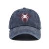 Top Water Washed Old Printed Baseball Cap Adult Versatile Hot Selling Spider Printed Water Washed Old Soft Top Sunshade Baseba