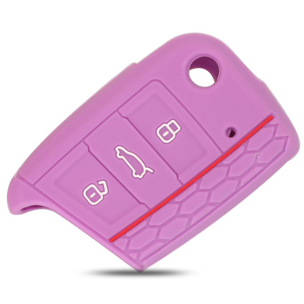 Jingyuqin 3 Button Silicone Key Fob Cover Case For VW Polo 2016 Golf 7 MK7 For Skoda Octavia Combi A7 For SEAT Leon Ibiza CUPTRA