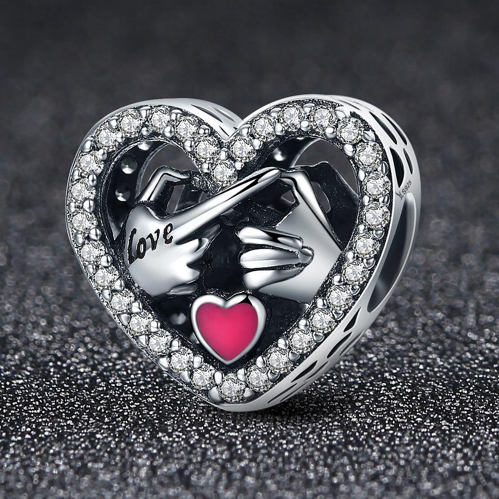 Charms Heart Love Oath Bead Pr 925