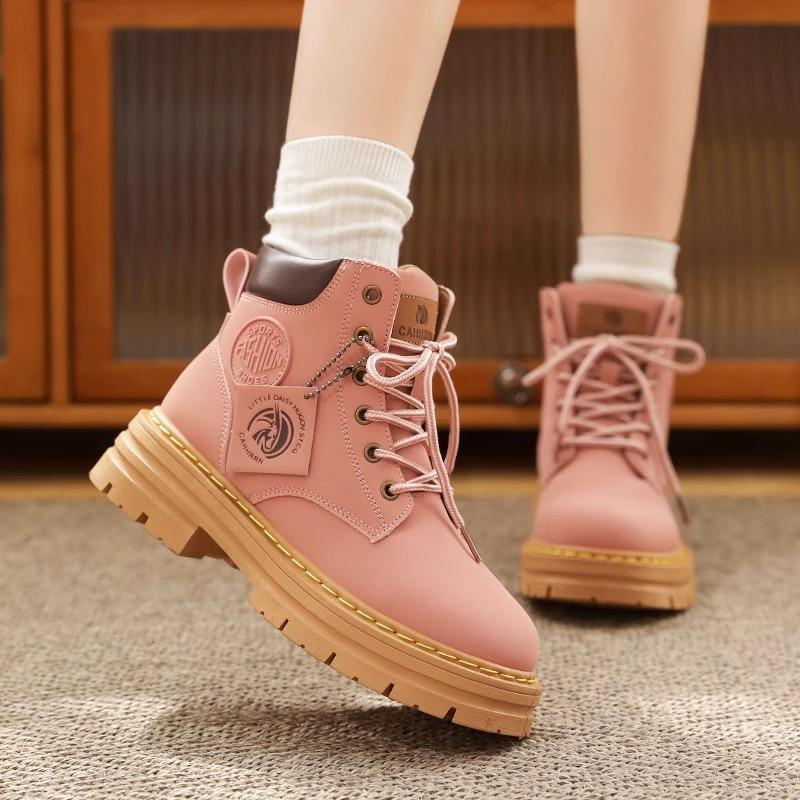 Mall Martin Boots neue Frühjahrs- und Herbst-britische Retro-Rhabarberstiefel Plateau-Kurzstiefel