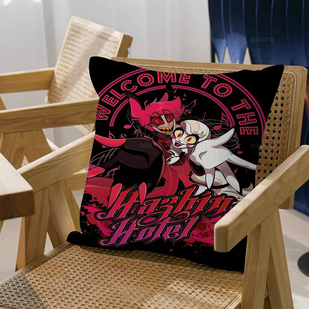 Cartoon H-Hazbin H-Hotels Pillow Gifts Home Office Furnishings Bedroom Sofa Car Cushion Cover Case 45x45cm