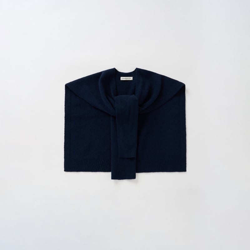 But’ton Wool Layered Shawl Muffler (4 colors)