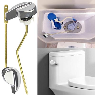 Chrome Finish Toilet Handle Replacement Parts Side Mount Toilet Flush Handle  Water Tank