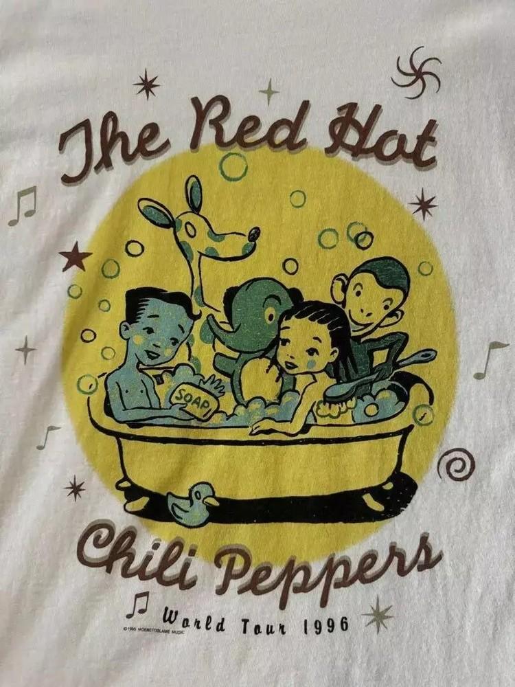 

Винтажный Подарок Red Hot Chili Peppers Для Фанатов Мужской S-235XL Футболка 10D910 Унисекс Футболка L
