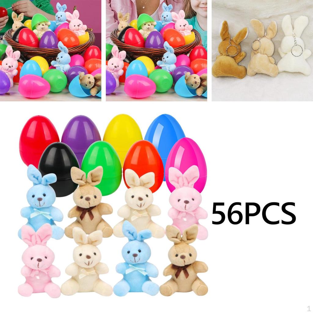 Easter Egg And Plush Bunny Toy Set Decorative Items for Celebrations Gift Ideas Collectibles