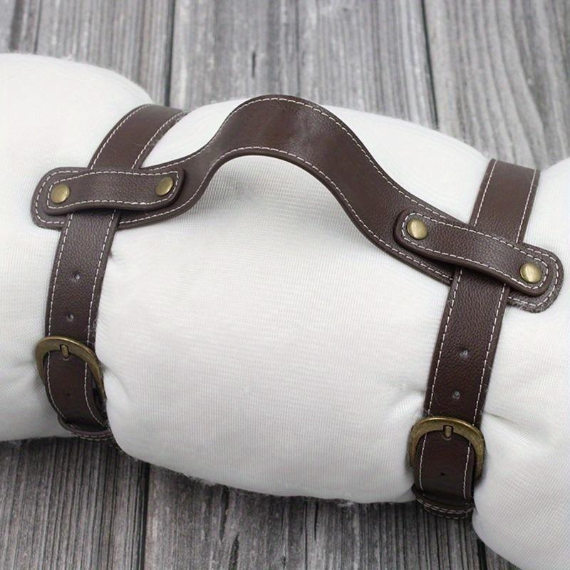 1pc Blanket  Picnic Blanket Carry Strap Yoga Mat  for Outdoor Camping Picnics Motorcycle Bedroll Strap