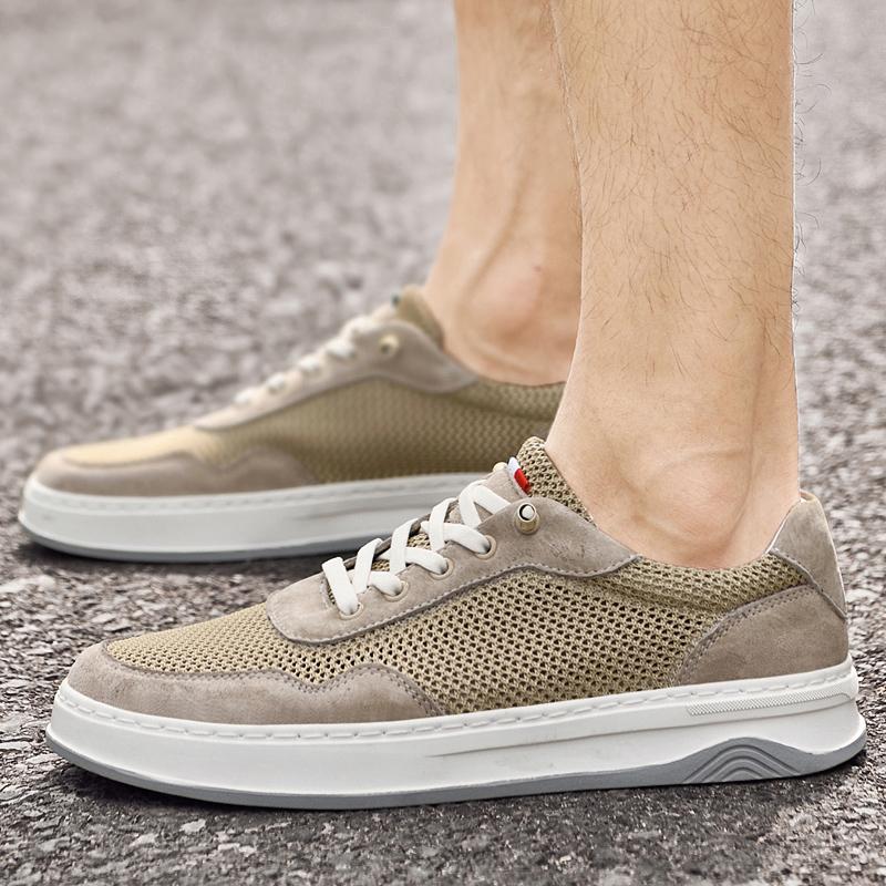 FashionFashion Men Mesh Casual Platform Sneakes LaceUp Trainers Student Sneakes Mens Vulcanized Shoes Tennis Sneakers Zapatillas Hombre