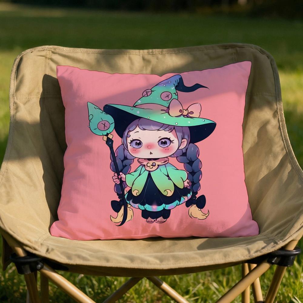 Cute Q Halloween Ouniu Cushion Cover Soft Reversible Durable Pillow Cover MultiScene Use for Home Car Daily Comfort