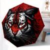 1pc Red and Black Tiger Automatic Opening and Closing Folding - A Good Choice for Gifts, Fashionable and Convenient Umbrella With Cute Cartoon Ch