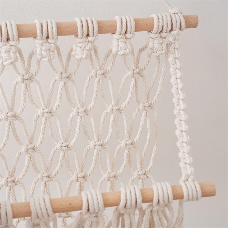 Sturdy Handcrafted Cotton Rope Hangings Book Shelf Storage Rack for Small Items