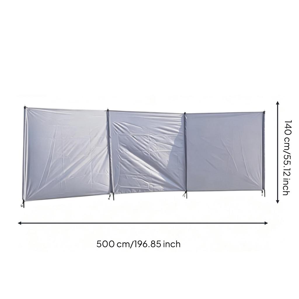 Outdoor Windbreak Screen Oxford Cloth Fiberglass Windbreaker Tent Panel for