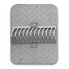 Foldable Dish Drying Mat Super Absorbent Microfiber Drain Pad Stackable Shelf Design Non-Slip Kitchen Counter Organizer for Drainage Storage