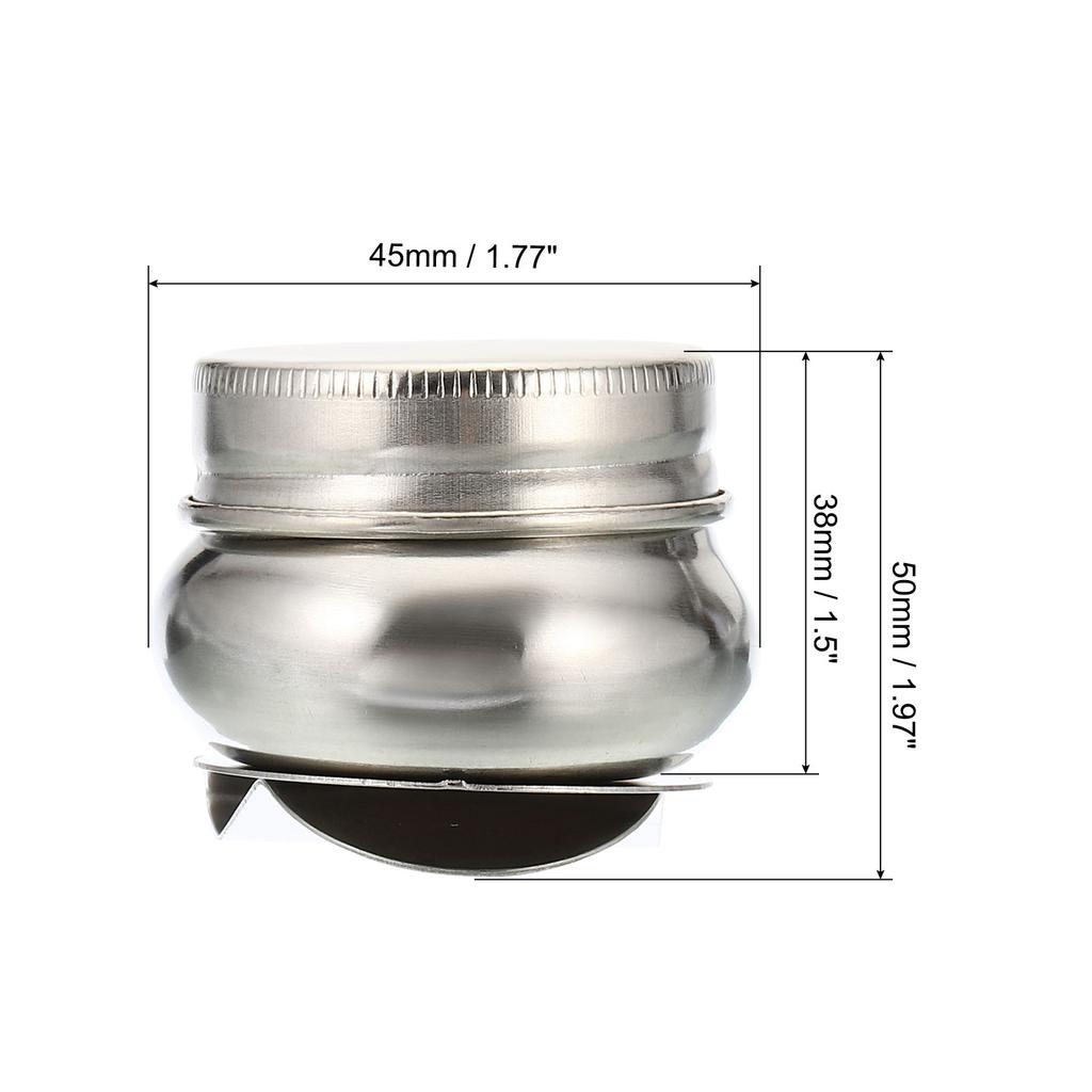 2/3Pcs Stainless Steel Drum Painting Palette Oil Paint Pot Single Hole Dipper Easy Clean Drawing Tools Palette Cup with Lid Clip