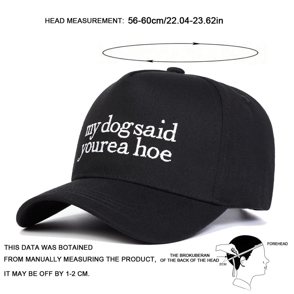 Unisex Yourea Hoe Letter Embroidery Baseball Caps Outdoor Adjustable Spring and Autumn Casual Sunscreen Hat