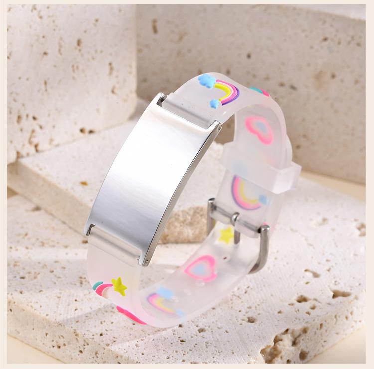 Baby Personalized ID Bracelet, Adjustable Silicone Wristband for Kids Toddler Child,in Case of Emergency Bracelets if Lost